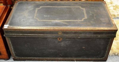 Lot 1533 - Brass studded and camphor lined trunk