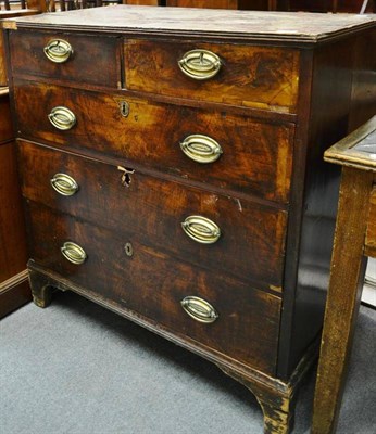 Lot 1585 - A 18th century oak chest of drawers