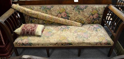 Lot 1597 - George IV mahogany framed settee