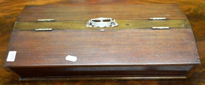 Lot 1605 - Mahogany cutlery box