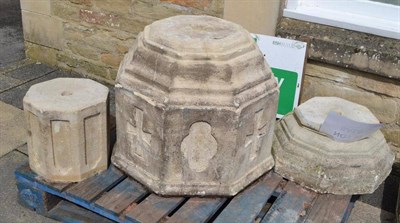 Lot 1640 - A Victorian stone font circa 1860