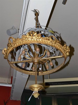 Lot 1651 - A ormolu mounted circular chandelier fitted twelve branches