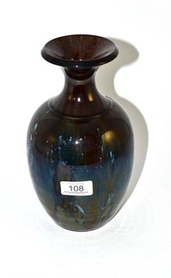 Lot 108 - A Scottish Dunmore pottery vase, impressed factory mark, 24cm