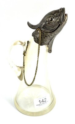 Lot 142 - Fish head decanter, 22cm high