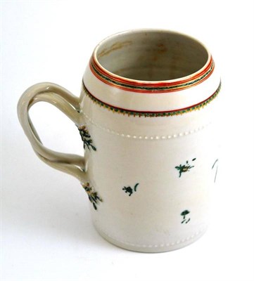 Lot 155 - Jiaqing Chinese porcelain exportware mug with celery twist handle, 13cm