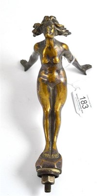 Lot 183 - A bronze car mascot, depicting a diving lady with flowing hair, Reg/Ed 656502