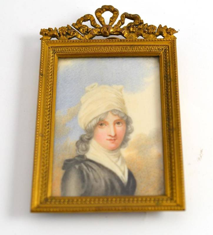 Lot 327 - Attributed to Thomas Moffat after Richard Cosway, 19th century portrait miniature of a lady,...