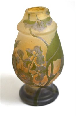 Lot 20 - Small cut down Galle vase, height 12cm