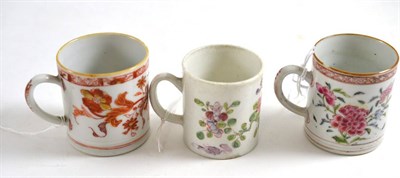 Lot 30 - Three famille rose mugs