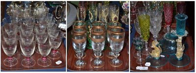 Lot 40 - ^ Three trays of assorted Continental drinking glasses