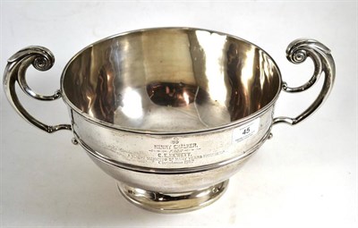 Lot 45 - A large silver rose bowl, rubbed marks