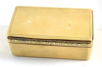 Lot 109 - George IV 18ct yellow gold table snuff box, maker William Edwards, London 1824, 187g