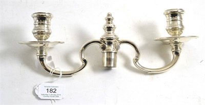 Lot 182 - Silver two branch candle arm (lacking base)