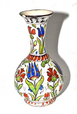 Lot 190 - Cantagalli vase in Iznik style, 19cm high