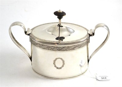 Lot 235 - George III silver two handled egg warmer, Henry Chawner & Jonathan Emes, London 1797, 27cm diameter