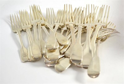 Lot 293 - Twenty four assorted silver table forks, various makers