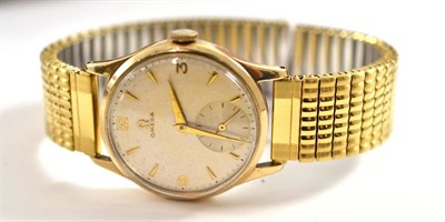 Lot 295 - A 9ct gold wristwatch, signed Omega, 1951, calibre 265, lever movement numbered 12167183,...