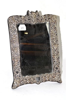 Lot 371 - Large silver and painted wood mirror, 42cm high