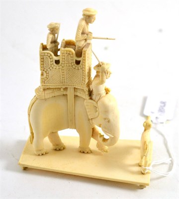 Lot 458 - Circa 1900 Indian ivory elephant