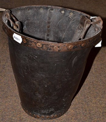 Lot 503 - A 19th century leather fire bucket