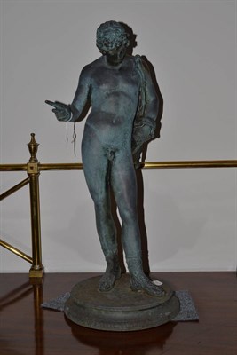 Lot 517 - Late 19th century bronze Narcissus, 64cm high