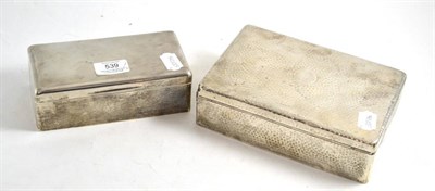 Lot 539 - A George III silver cigarette box, London 1903 and another (2)