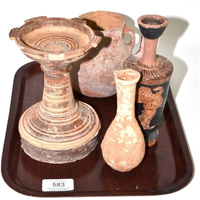 Lot 583 - Four pieces of Greek style earthenware