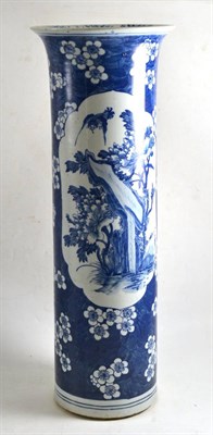 Lot 608 - A Chinese blue and white stick stand