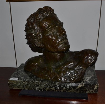 Lot 611 - A Jean Mantel bronze bust of a gentleman on a marble base