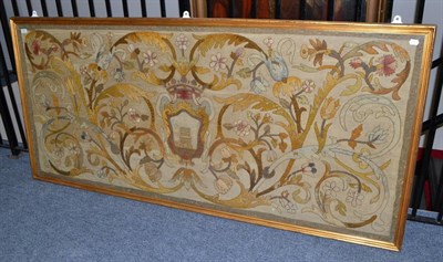 Lot 613 - A tapestry floral panel, possibly 18th century