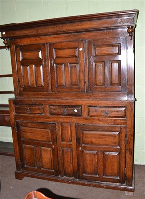 Lot 653 - Georgian oak house keepers cupboard