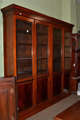 Lot 667 - Late Victorian mahogany four door bookcase