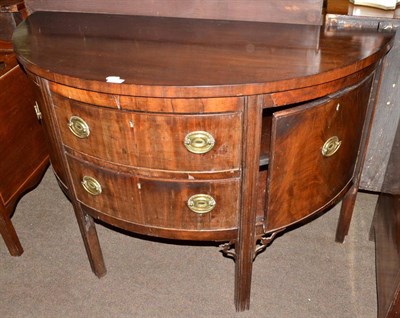 Lot 700 - George III mahogany demi lune sideboard