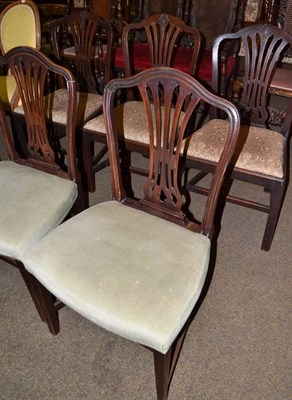 Lot 718 - A harlequin set of nine George III mahogany dining chairs, late 18th century, comprising six...