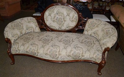 Lot 724 - Victorian walnut framed cameo back sofa