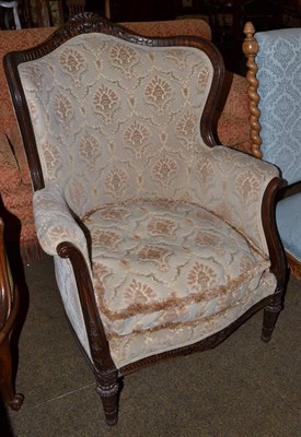 Lot 729 - Late 19th century walnut framed armchair