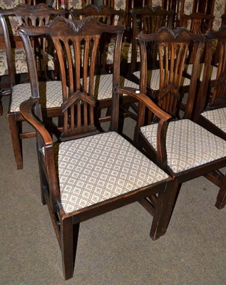 Lot 733 - Set of seven early 20th century Chippendale revival dining chairs