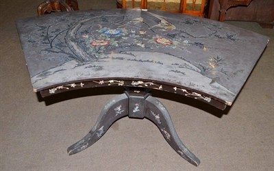 Lot 739 - Late 19th century Japanese mother-of-pearl tripod table