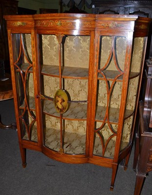 Lot 742 - Edwardian satinwood display cabinet