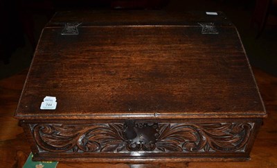 Lot 744 - Oak bible box