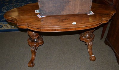 Lot 745 - Victorian rosewood carved centre table