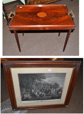 Lot 751 - Edwardian butlers tray, bears ivory plaque 'Albert Barker Ltd 5 New Bond St London' and an 18th...