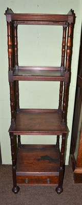 Lot 768 - George IV mahogany four tier whatnot