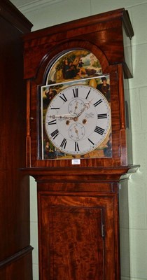 Lot 775 - A mahogany eight day longcase clock, signed Alex Lucas, Glasgow, circa 1840, flat top pediment,...