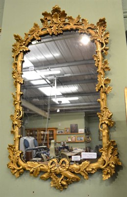 Lot 777 - Oak leaf gilt framed mirror with mercury plate