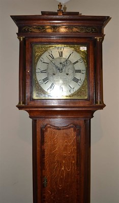 Lot 782 - An oak eight day longcase clock, signed Jno Stanger, Nantwich, circa 1810, caddied pediment,...