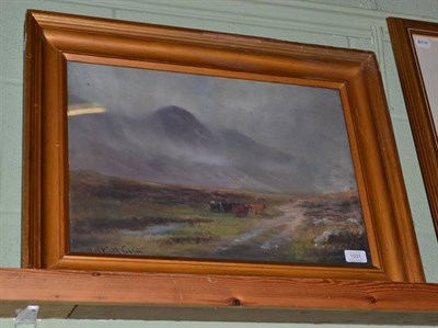 Lot 1031 - Henry Hadfield Cubley (1858-1934)  ";In Glencoe";, signed, oil on board, 34cm by 49.5cm