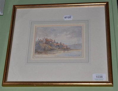 Lot 1038 - Mary Weatherill (1834-1913) ";Whitby";, initialled and inscribed, watercolour, 11cm by 14.5cm