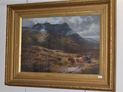 Lot 1070 - Henry Hadfield Cubley (1858-1934) ";At the head of Glen Sligachan, Isle of Sky";, signed, inscribed