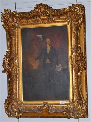 Lot 1076 - Follower of S De Wilde (1751-1832) A full length portrait of a gentleman standing before a...